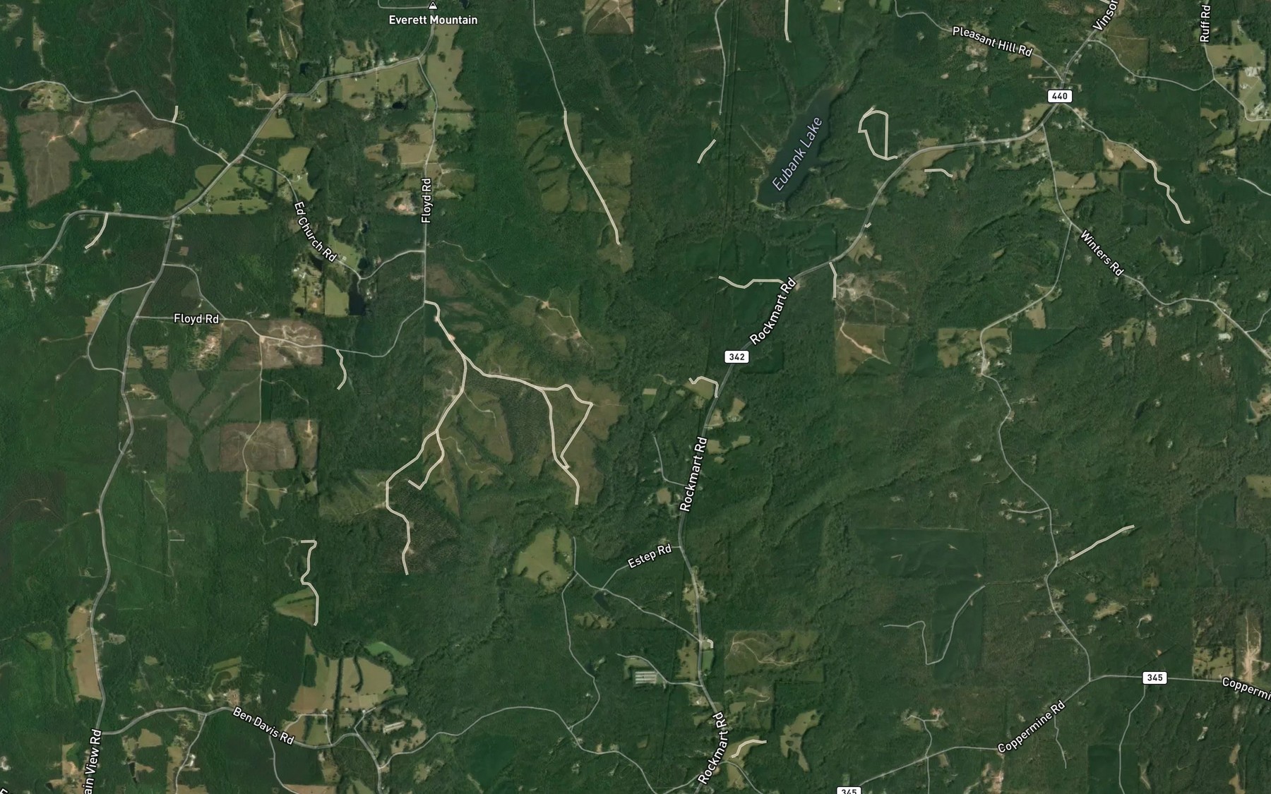 Satellite map of the Swinney Branch