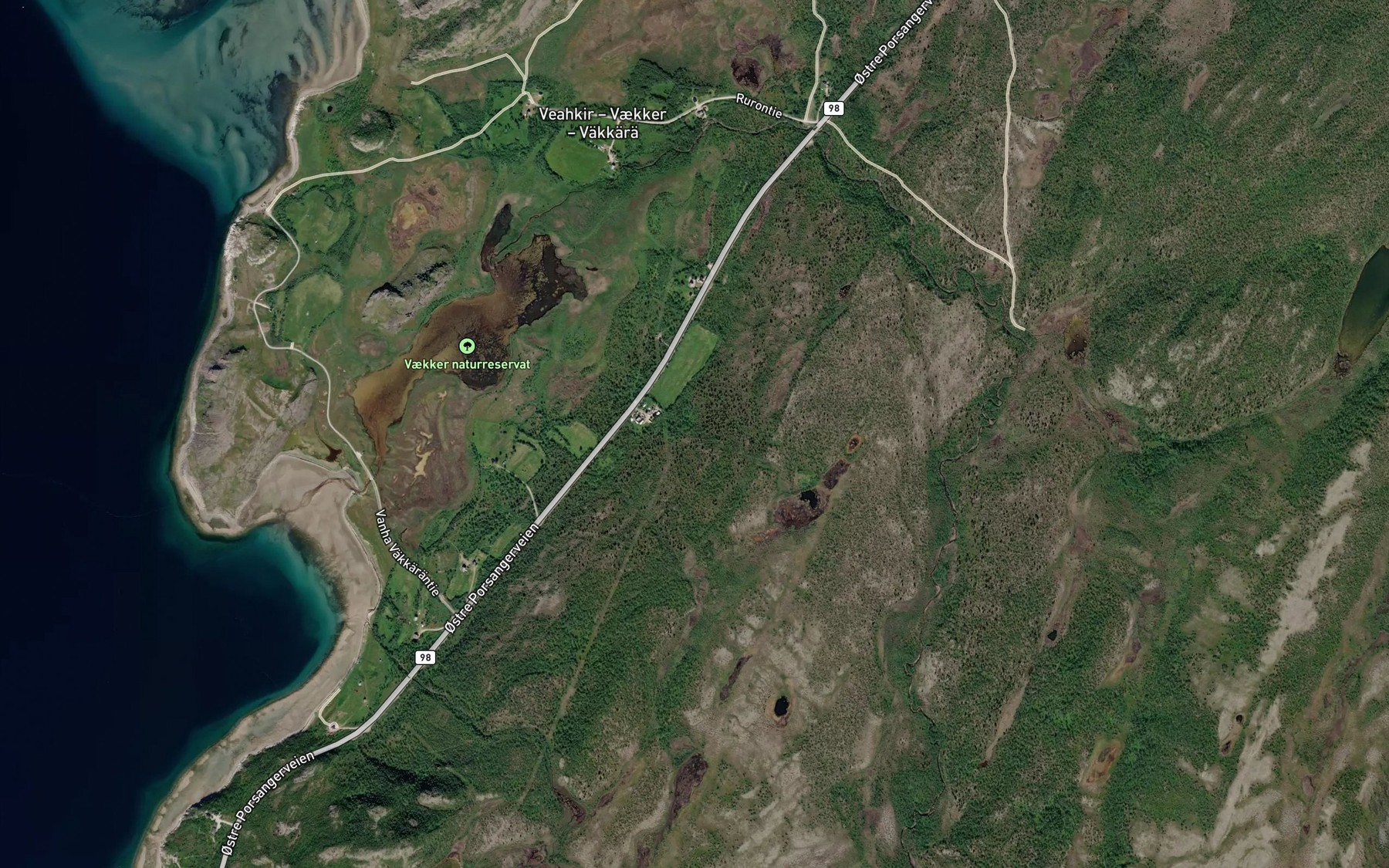 Satellite map of the Kaakkurinoja