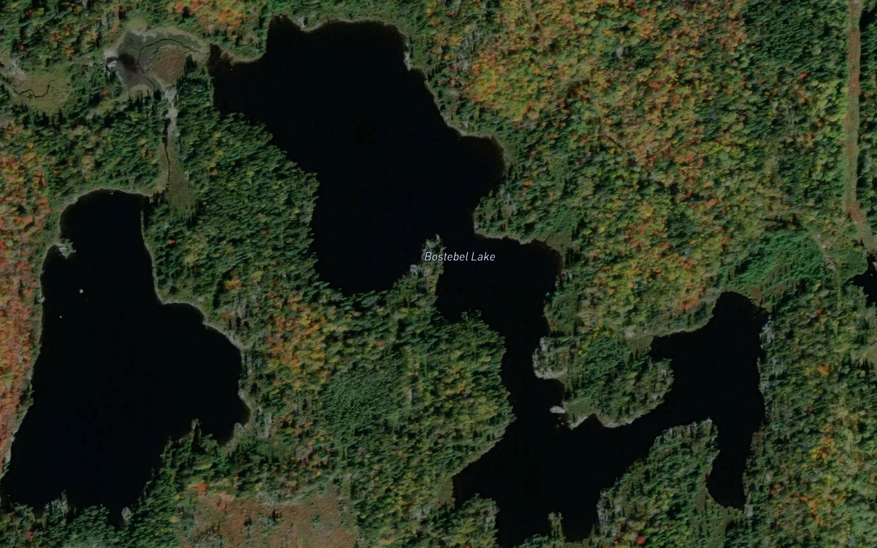 Satellite map of the Bostebel Lake