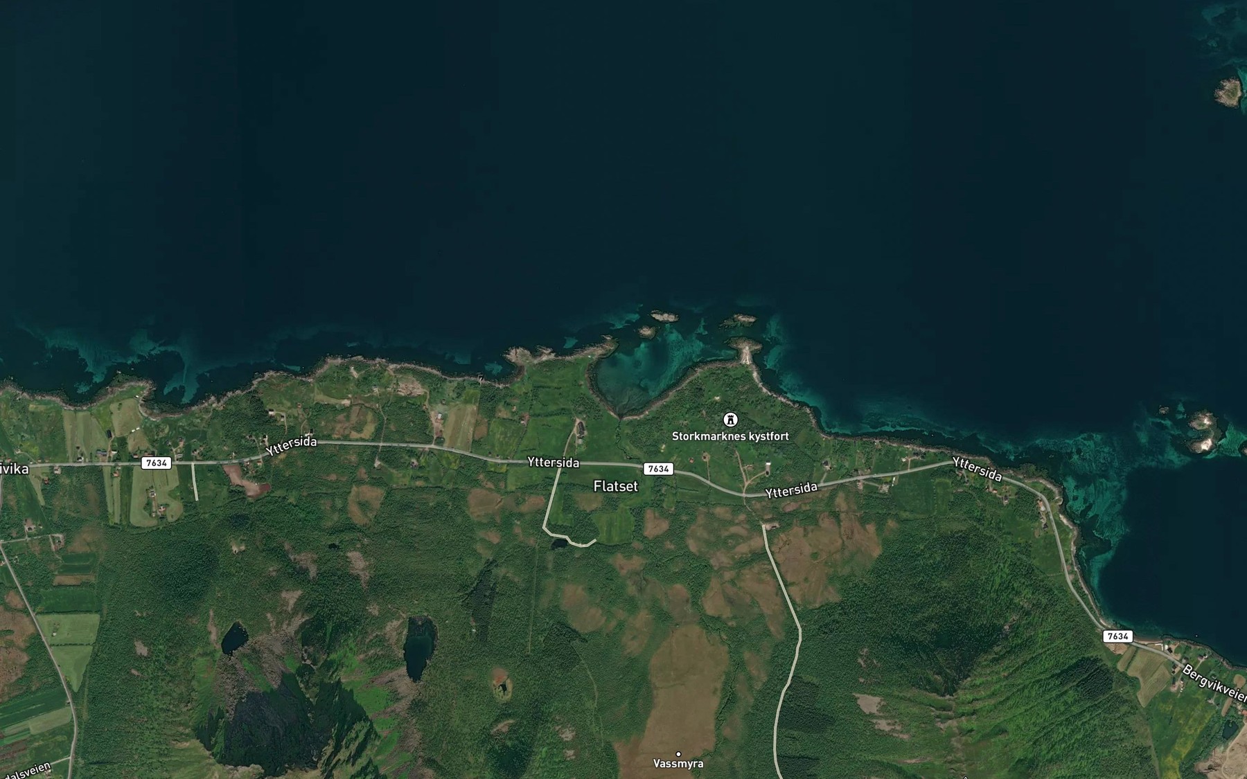 Satellite map of the Flatsetvagen