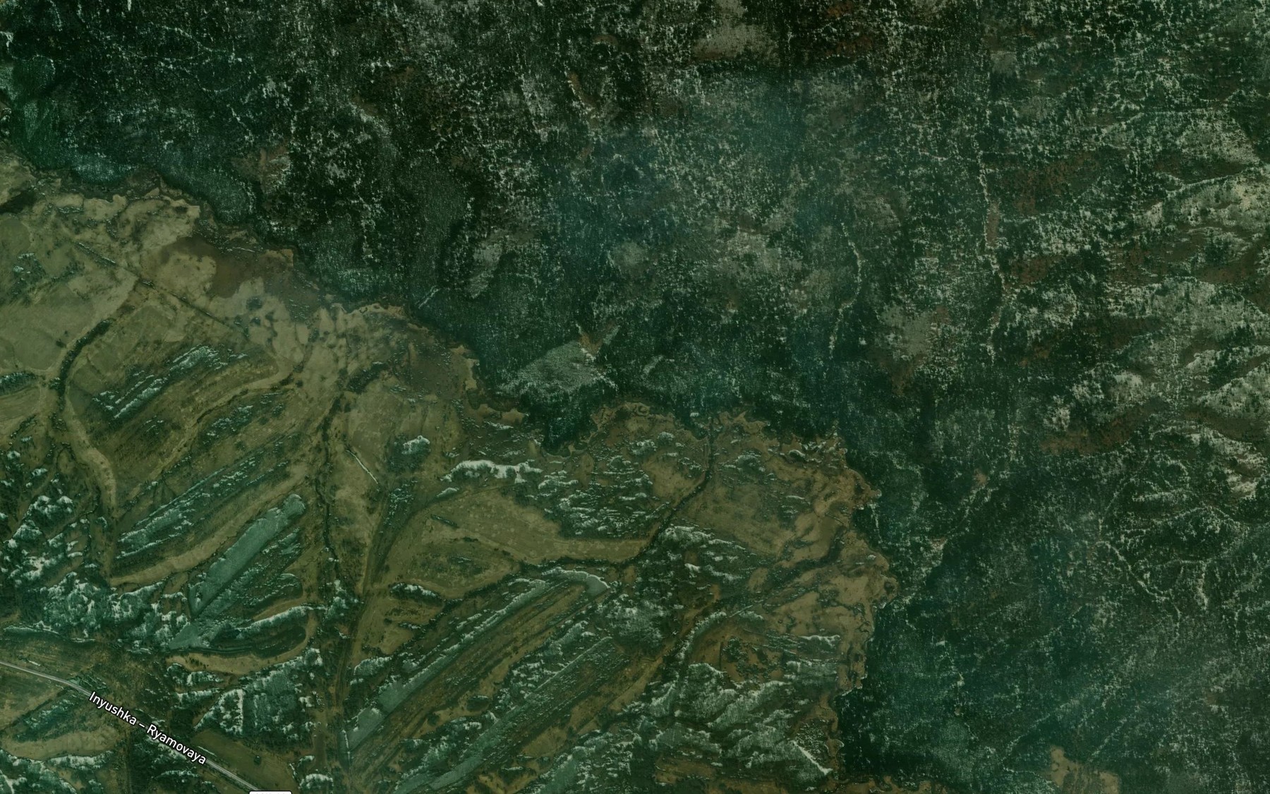Satellite map of the Tret'ya