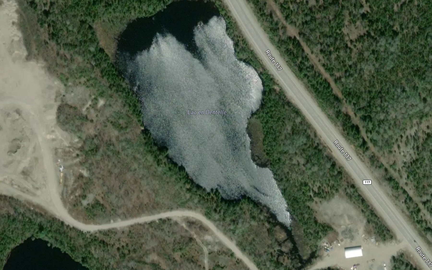 Satellite map of the Lac en Dentelle