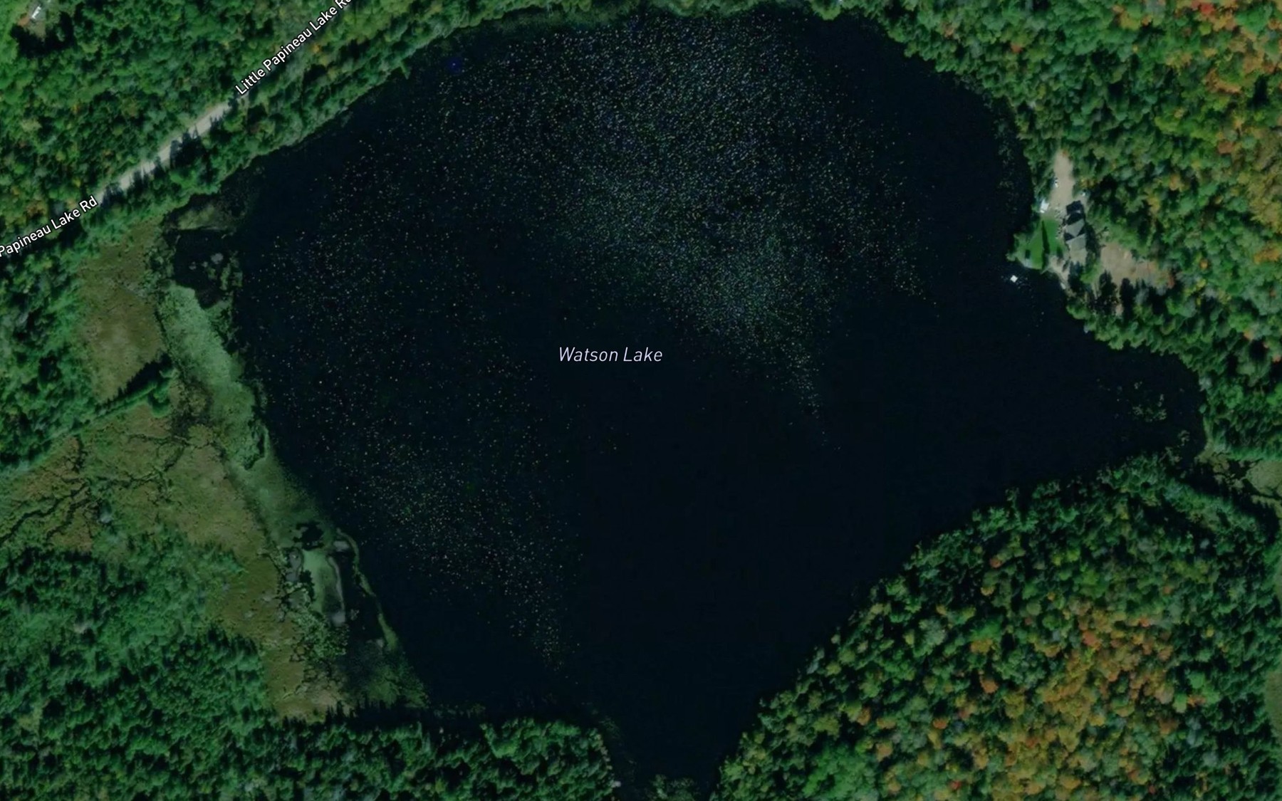 Satellite map of the Watson Lake