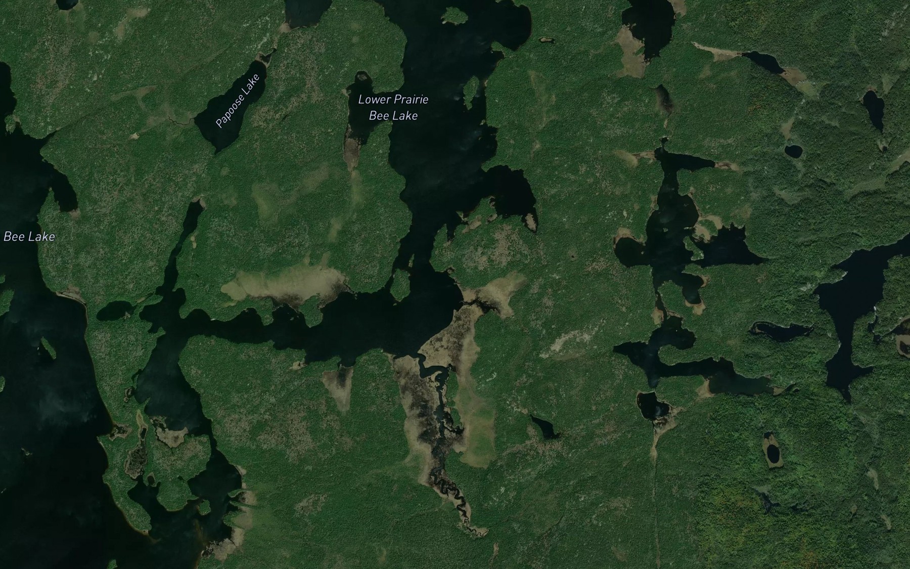 Satellite map of the Little Wawa Creek