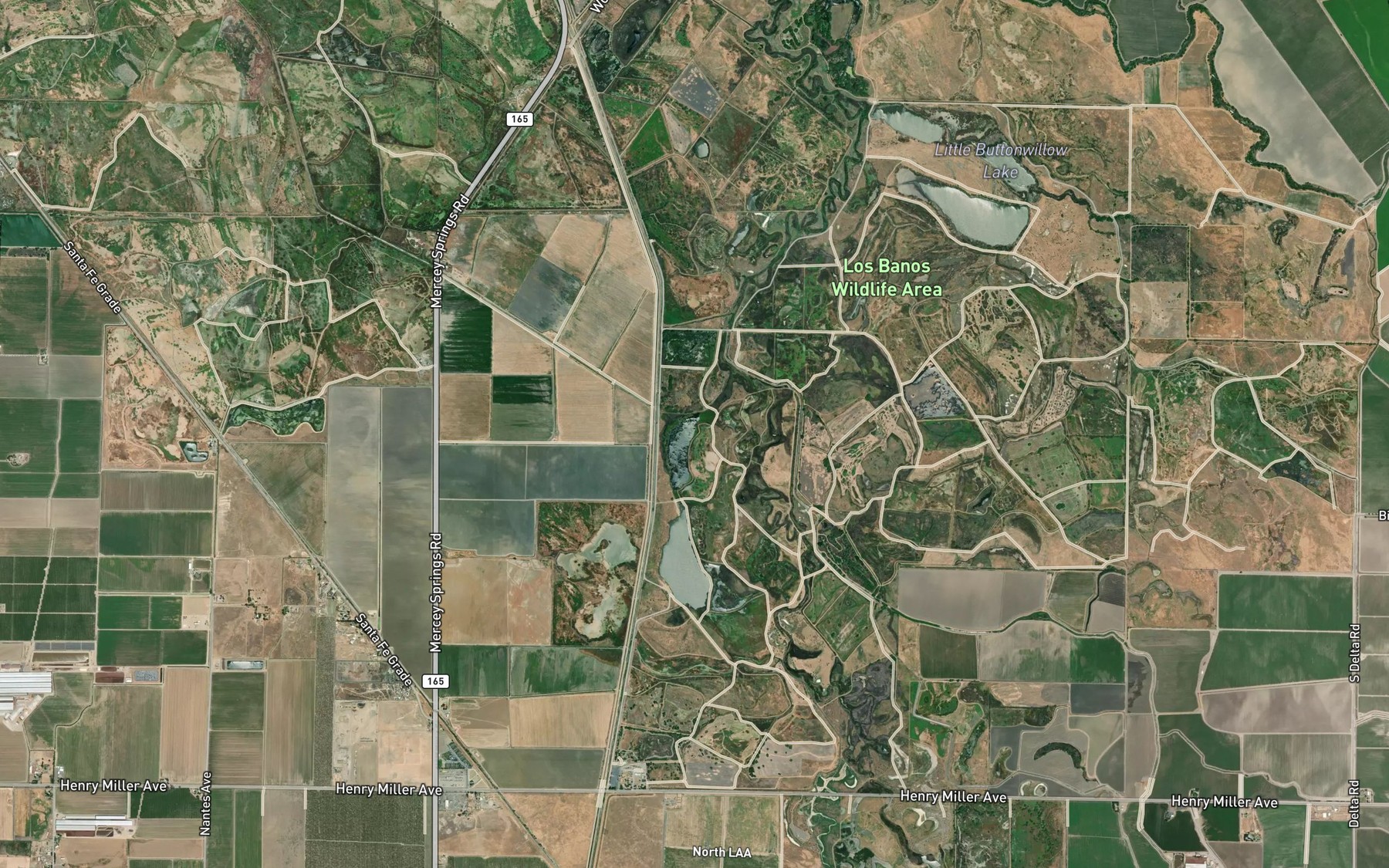 Satellite map of the Lower Ruth Lake