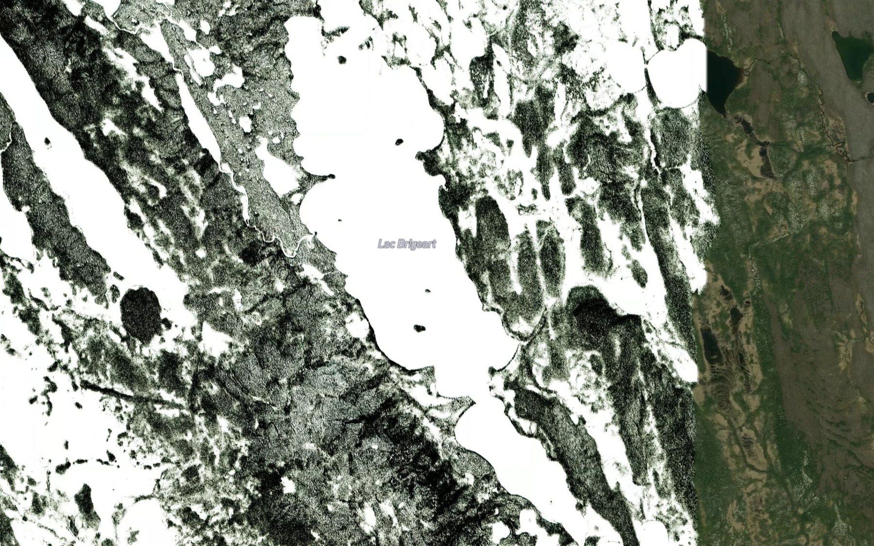 Satellite map of the Lac Brigeart