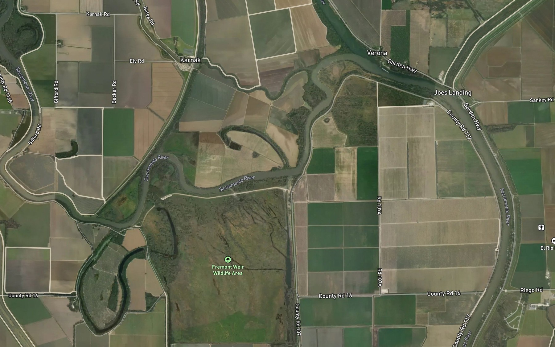 Satellite map of the Kanaka Cutoff