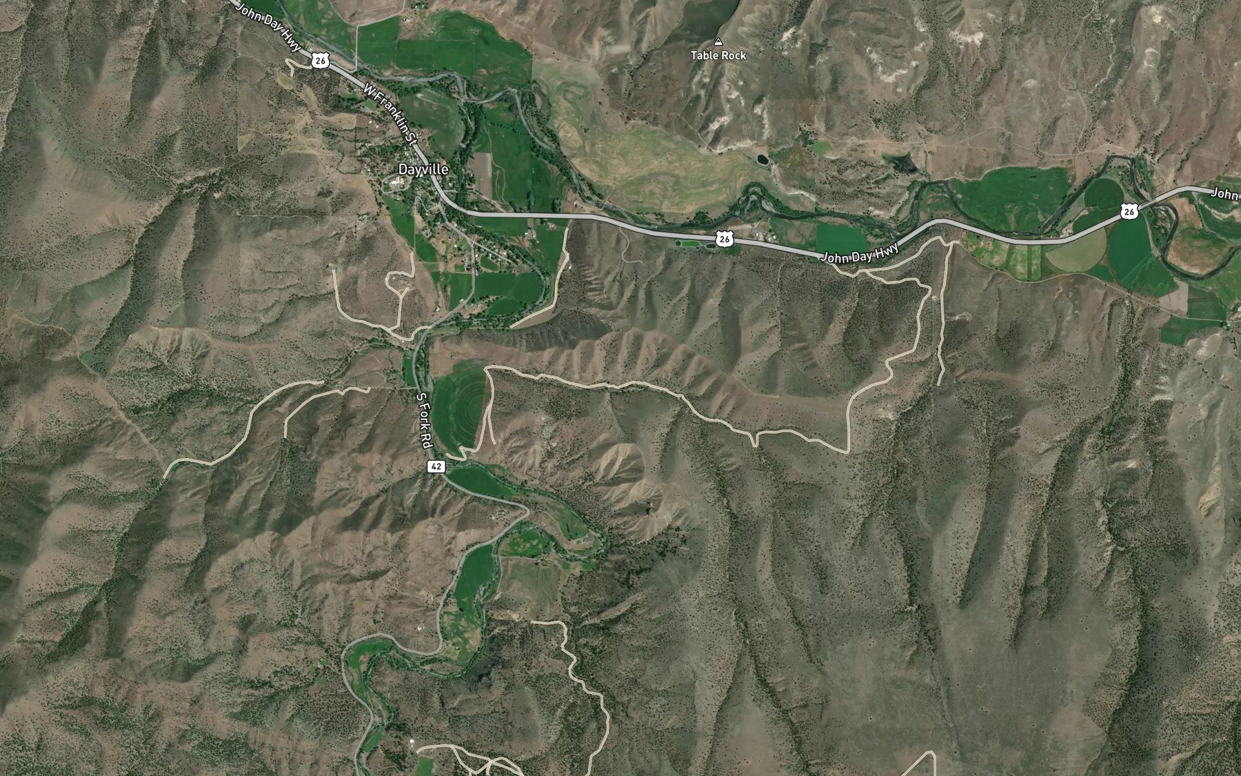Satellite map of the Cottonwood Spring