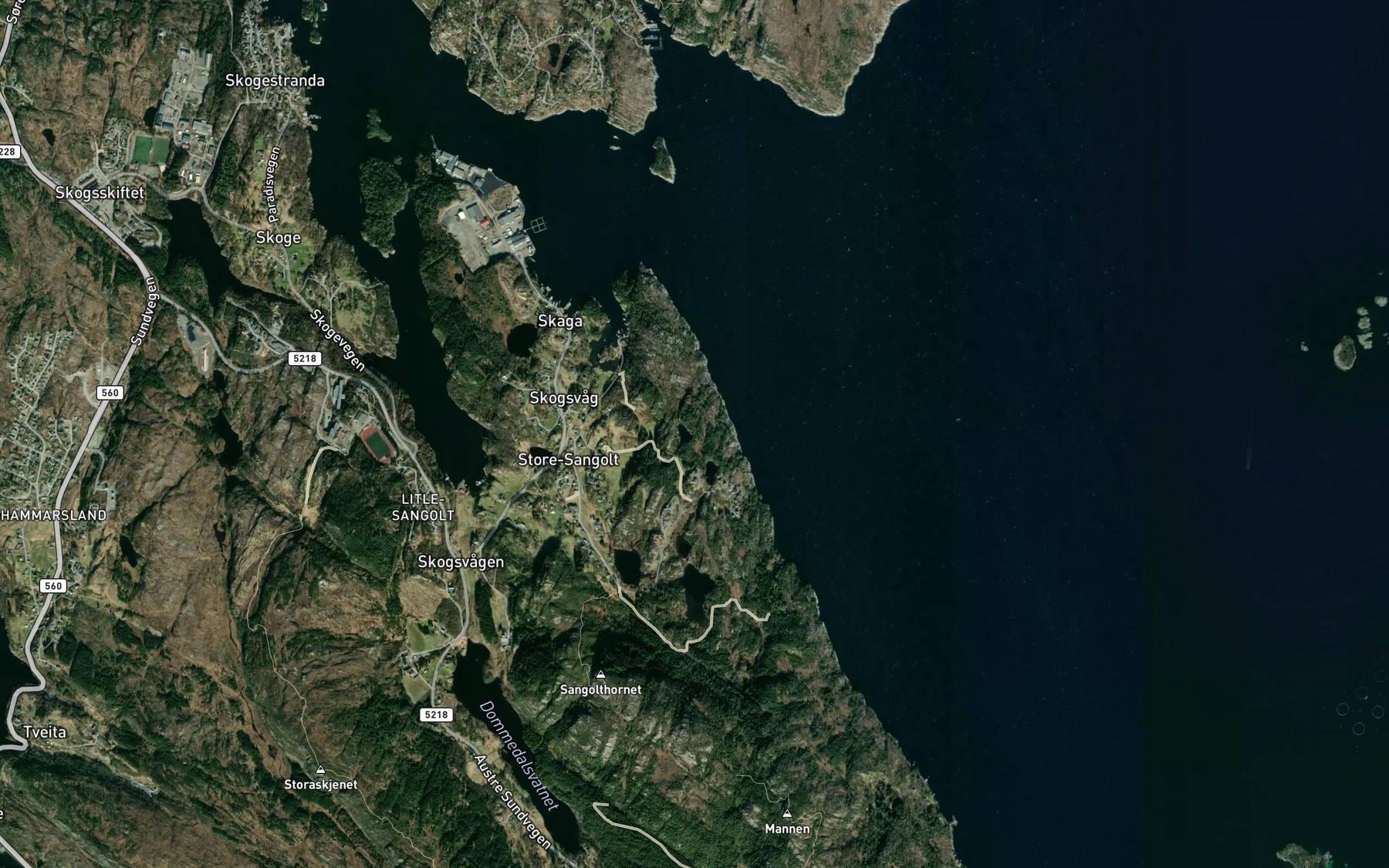 Satellite map of the Stotjorna