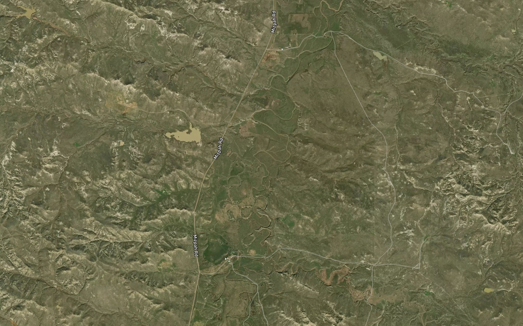 Satellite map of the Miles City Creek
