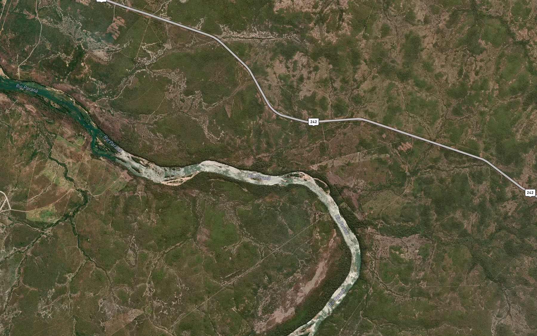 Satellite map of the Corrego Areias