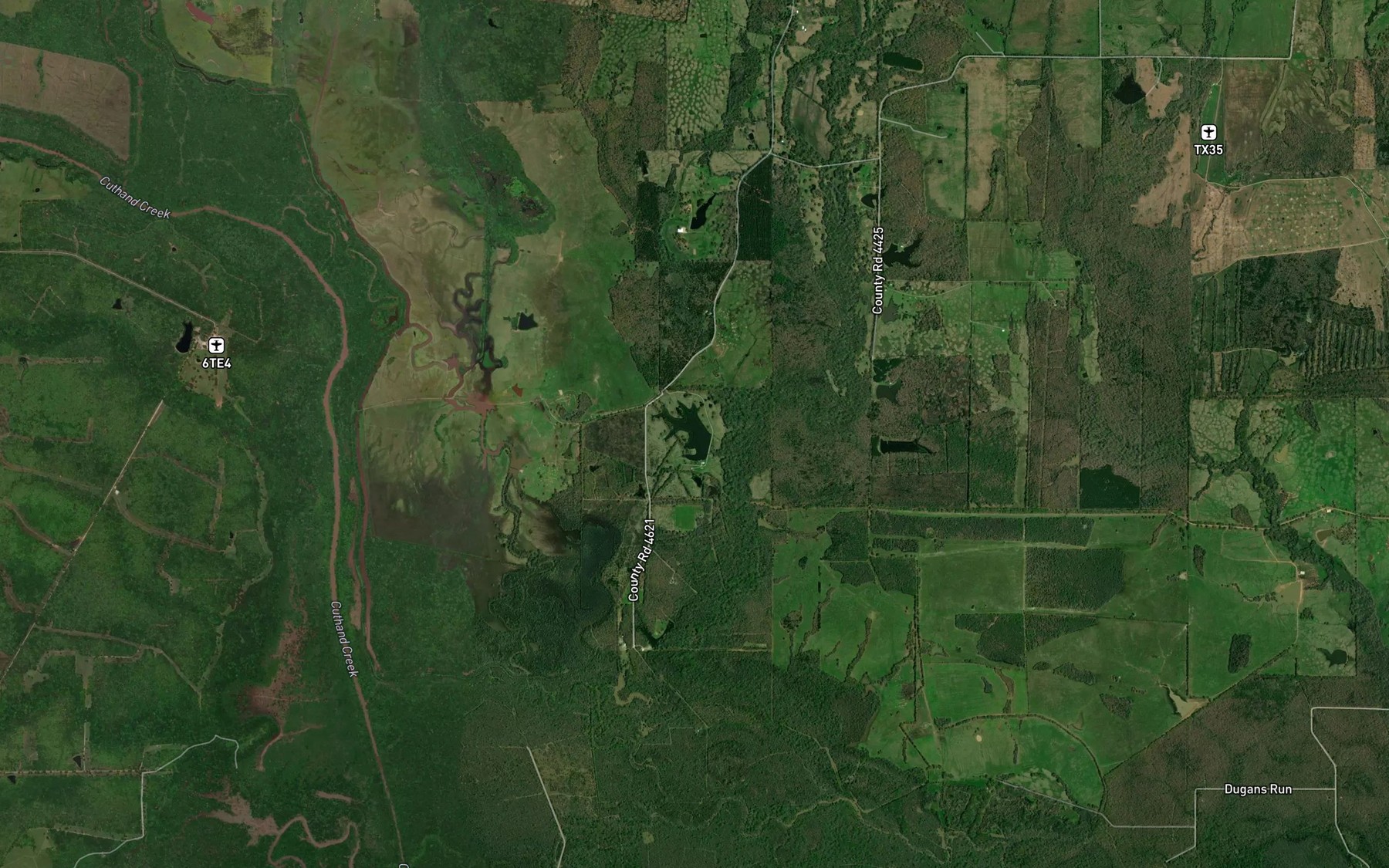 Satellite map of the Ogilvie Lake