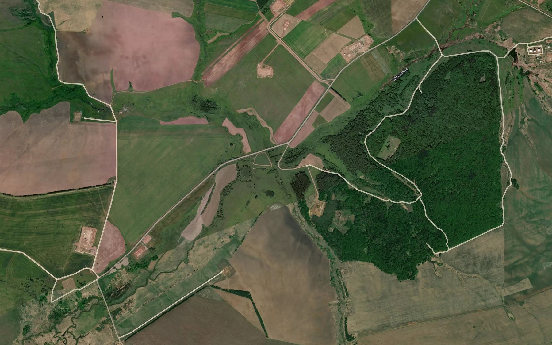 Satellite map of the Yevlash