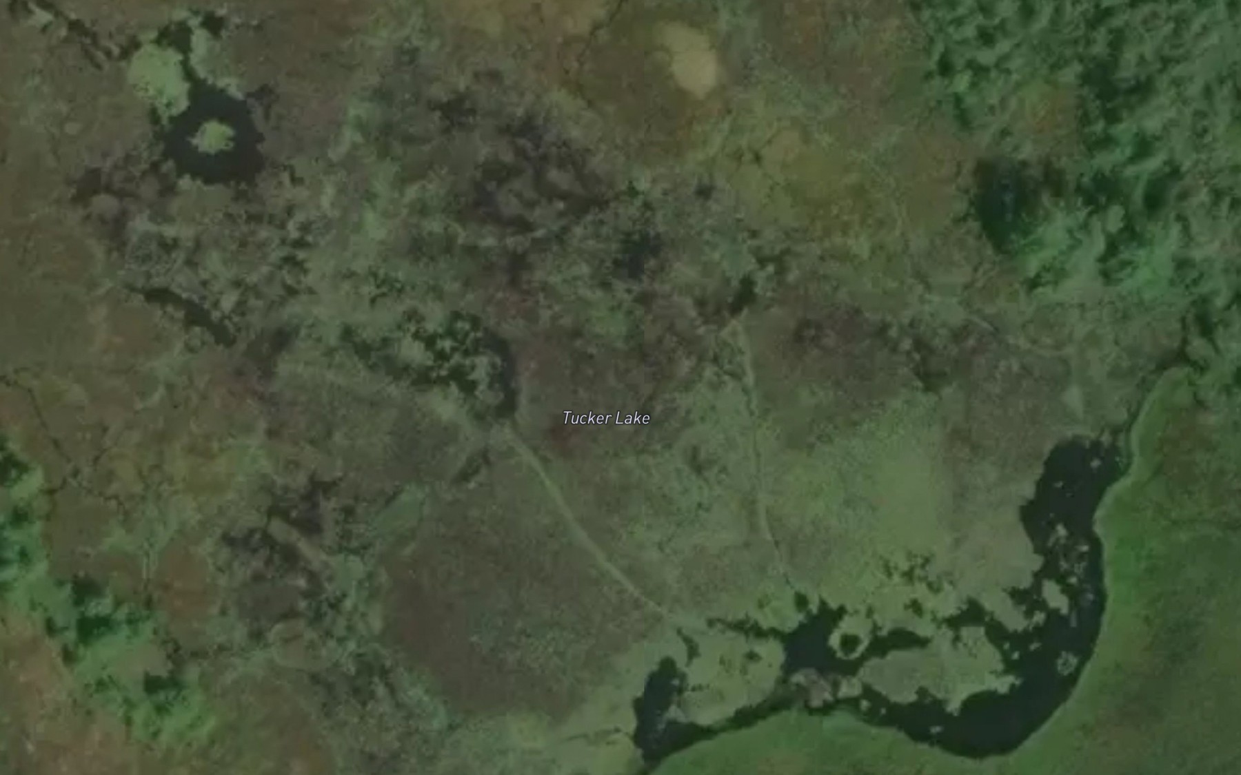 Satellite map of the Tucker Lake