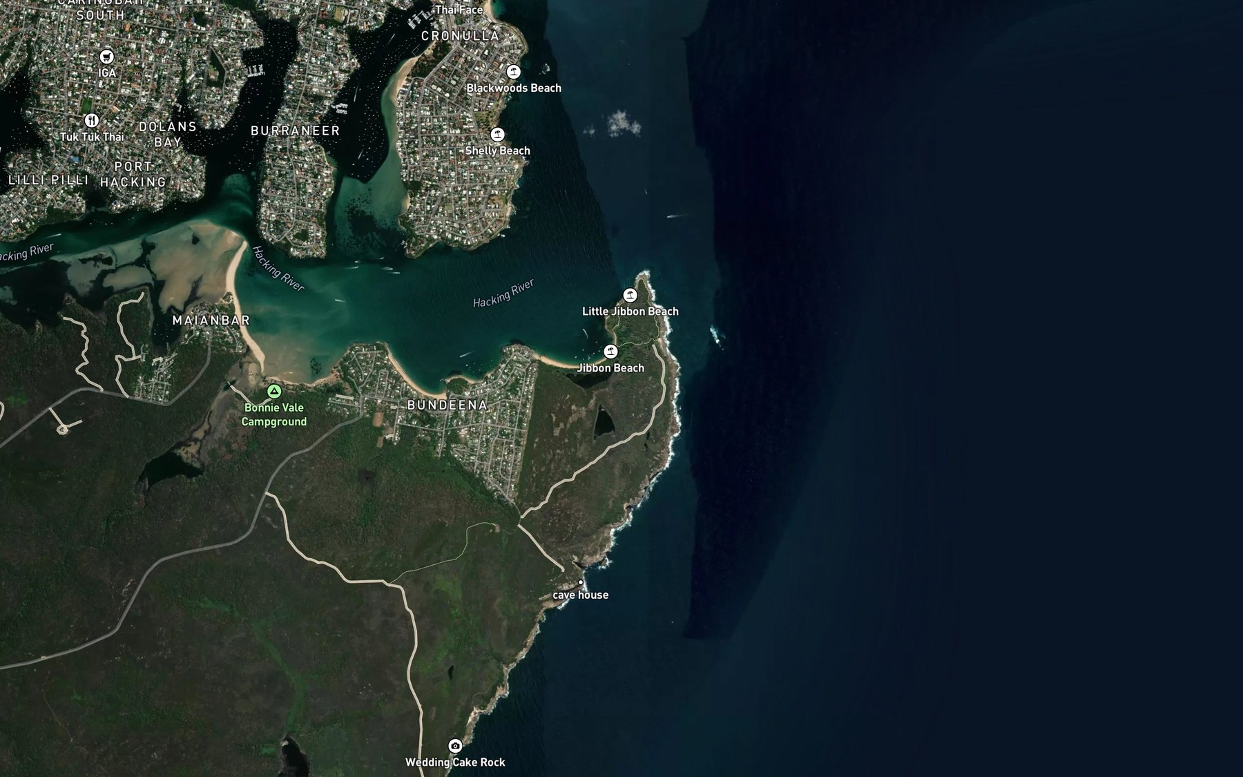 Satellite map of the Jibbon Bumbora