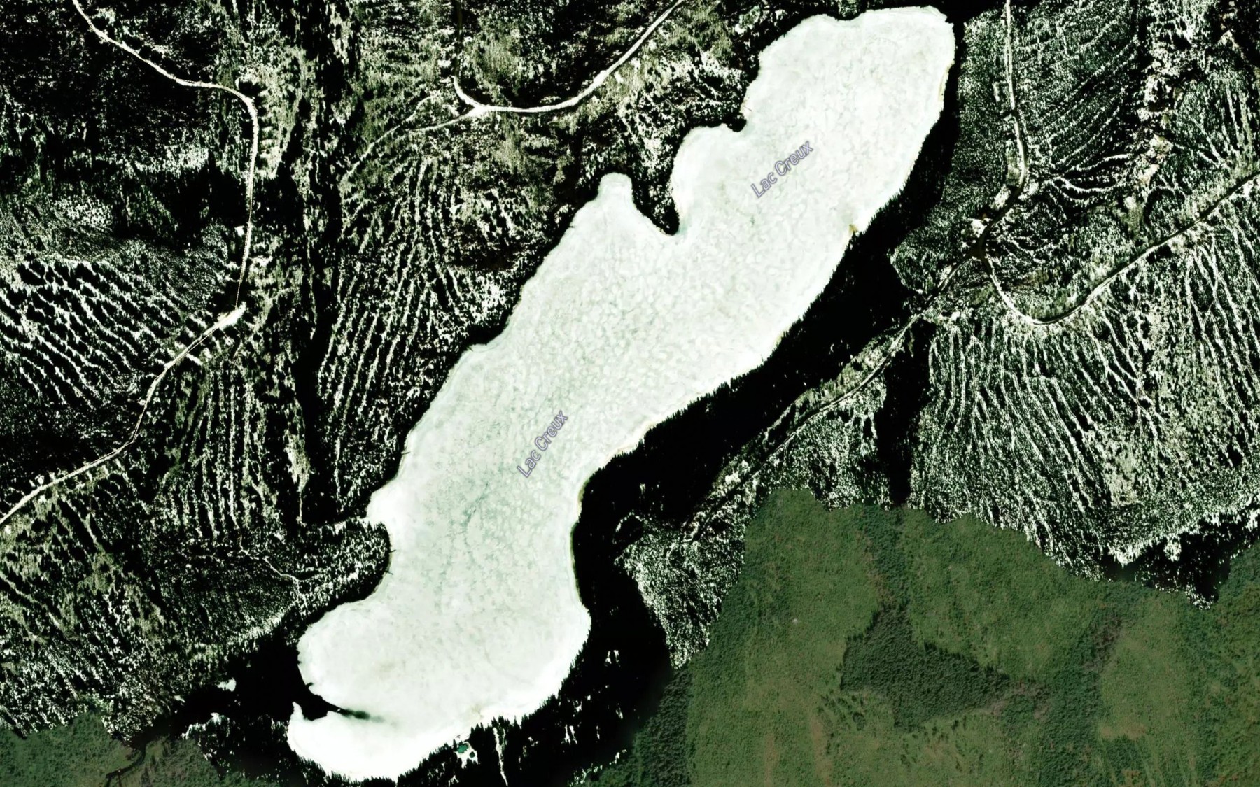 Satellite map of the Lac Bolduc