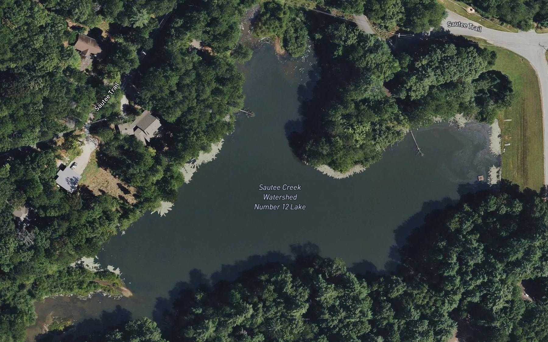 Satellite map of the Sautee Creek Watershed Number 12 Lake
