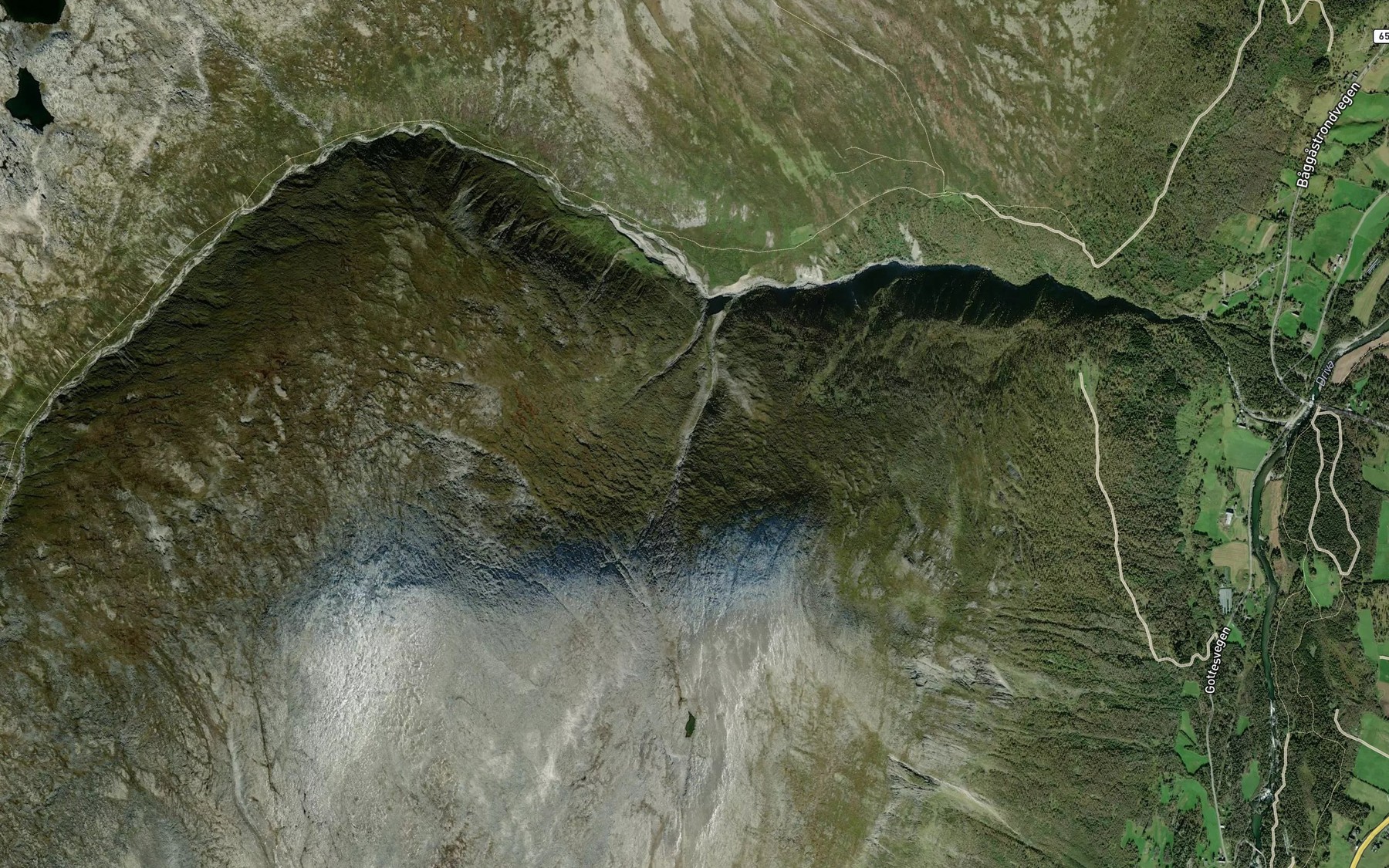 Satellite map of the Djupbekken