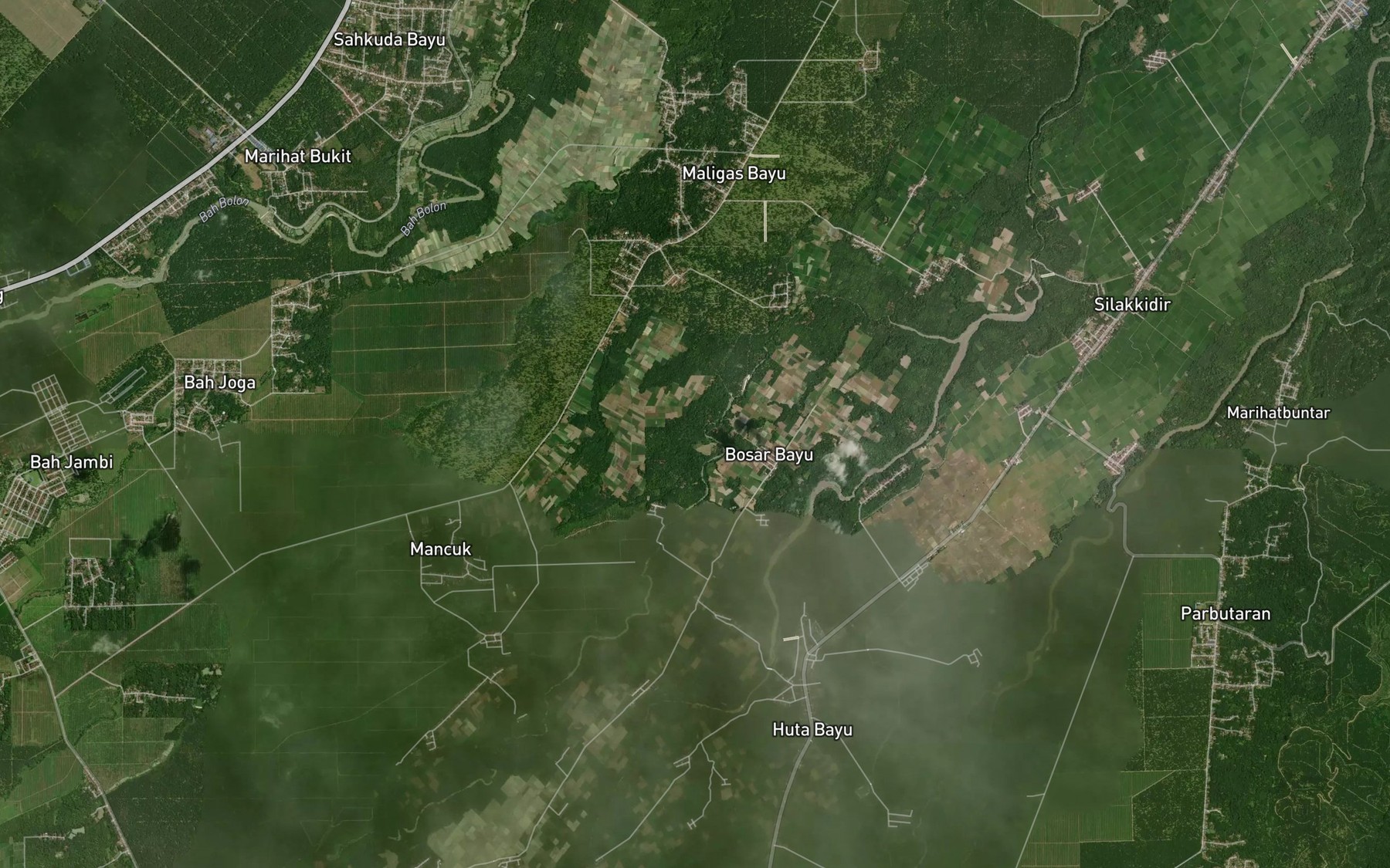 Satellite map of the Bah Kasinder