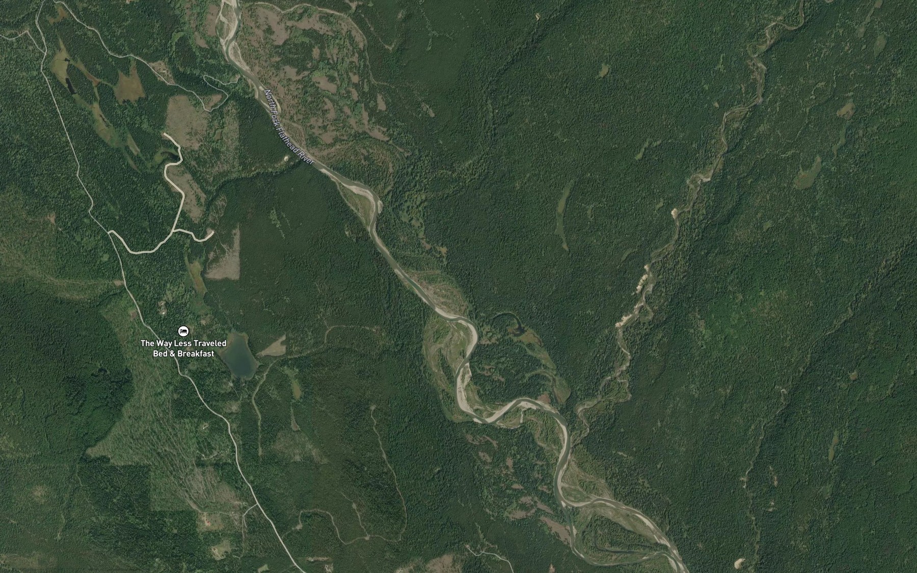 Satellite map of the Spruce Creek