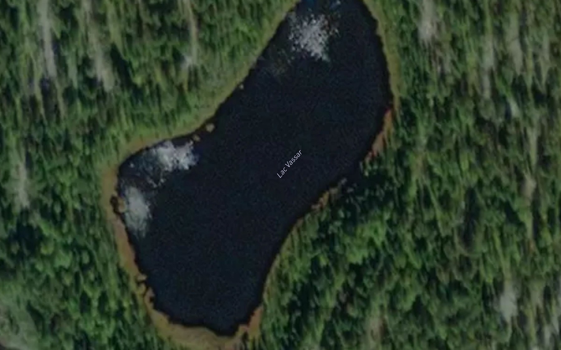 Satellite map of the Lac Vassar