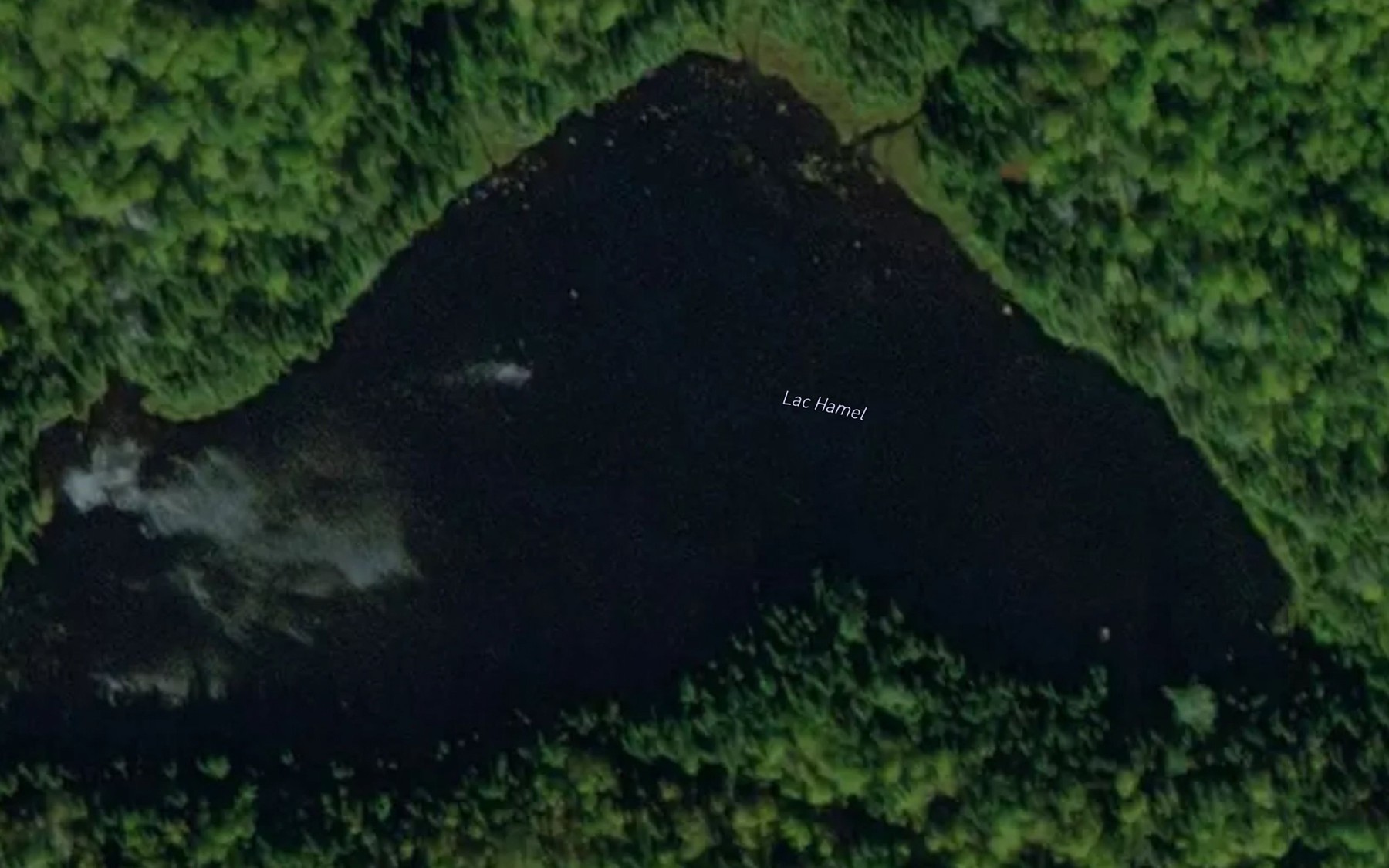 Satellite map of the Lac Hamel