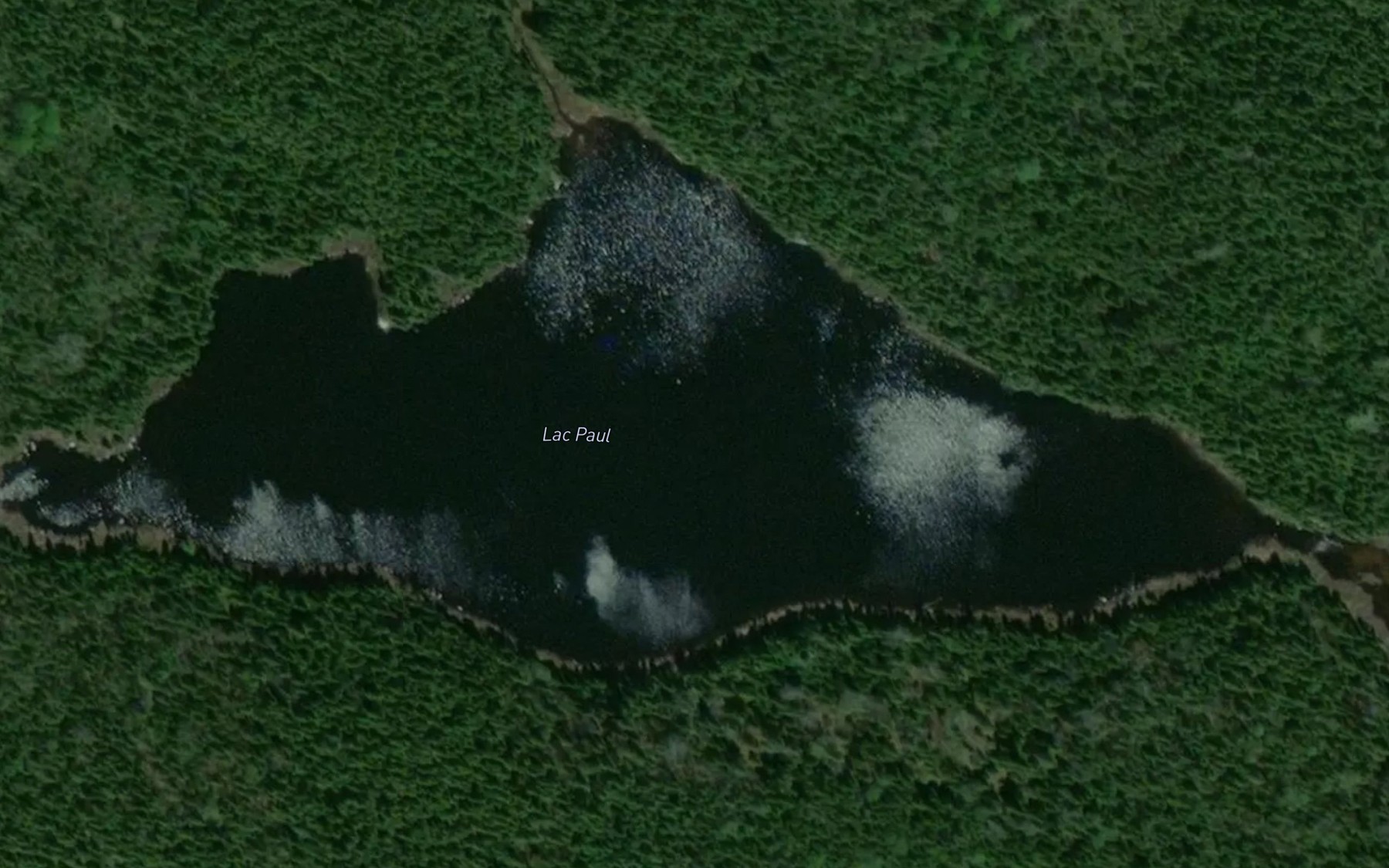 Satellite map of the Lac Paul
