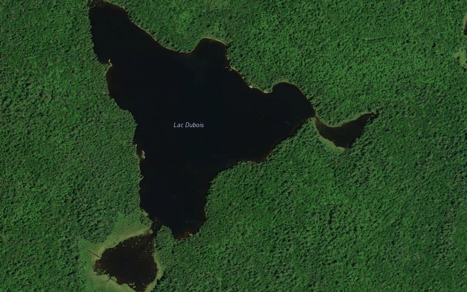 Satellite map of the Lac Dubois