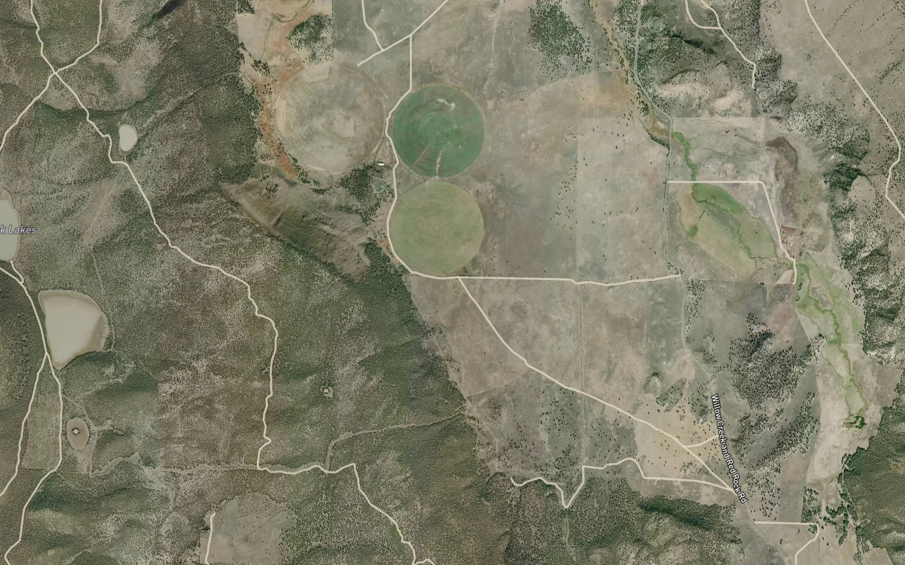 Satellite map of the Eaton Spring