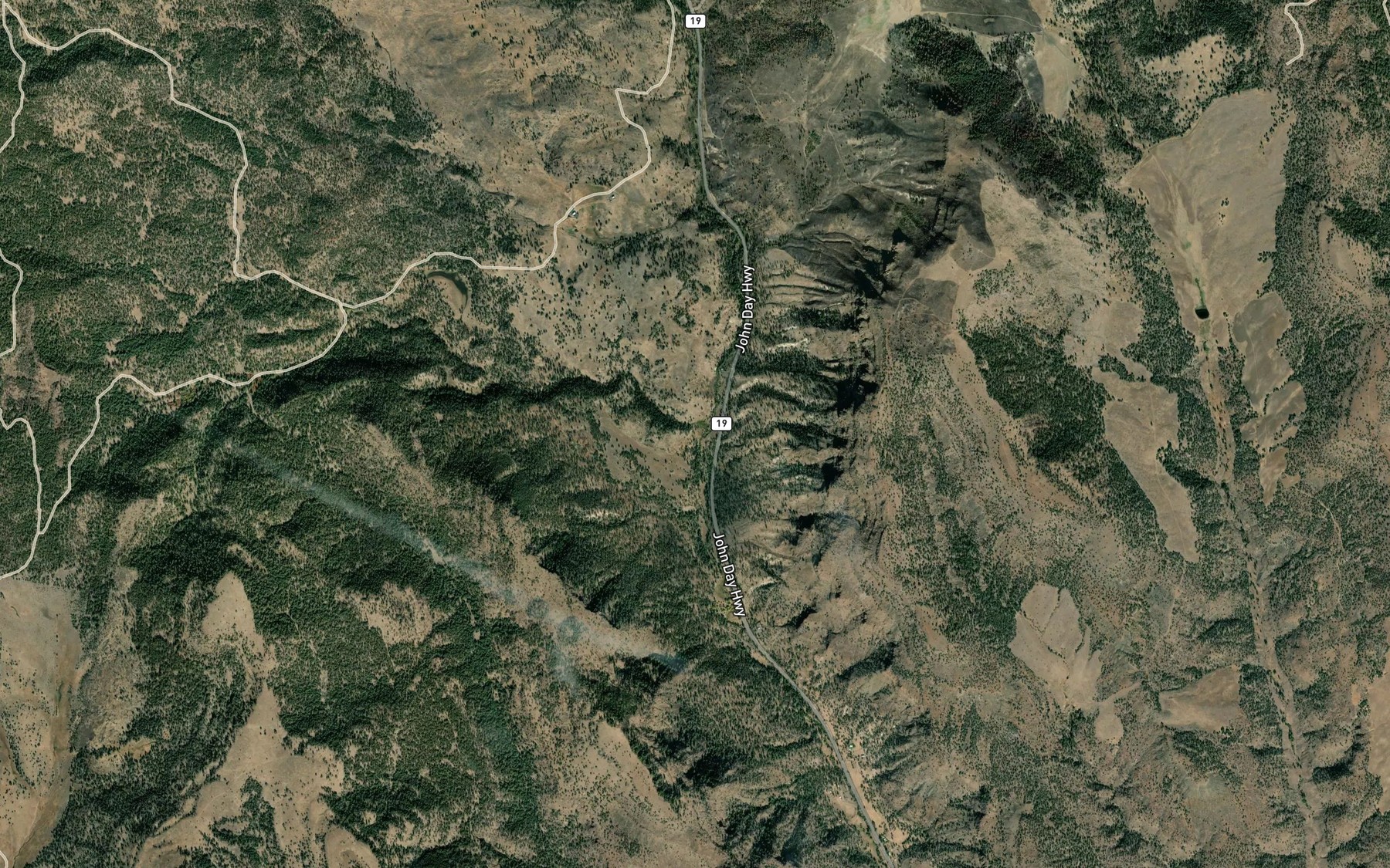 Satellite map of the Mill Creek