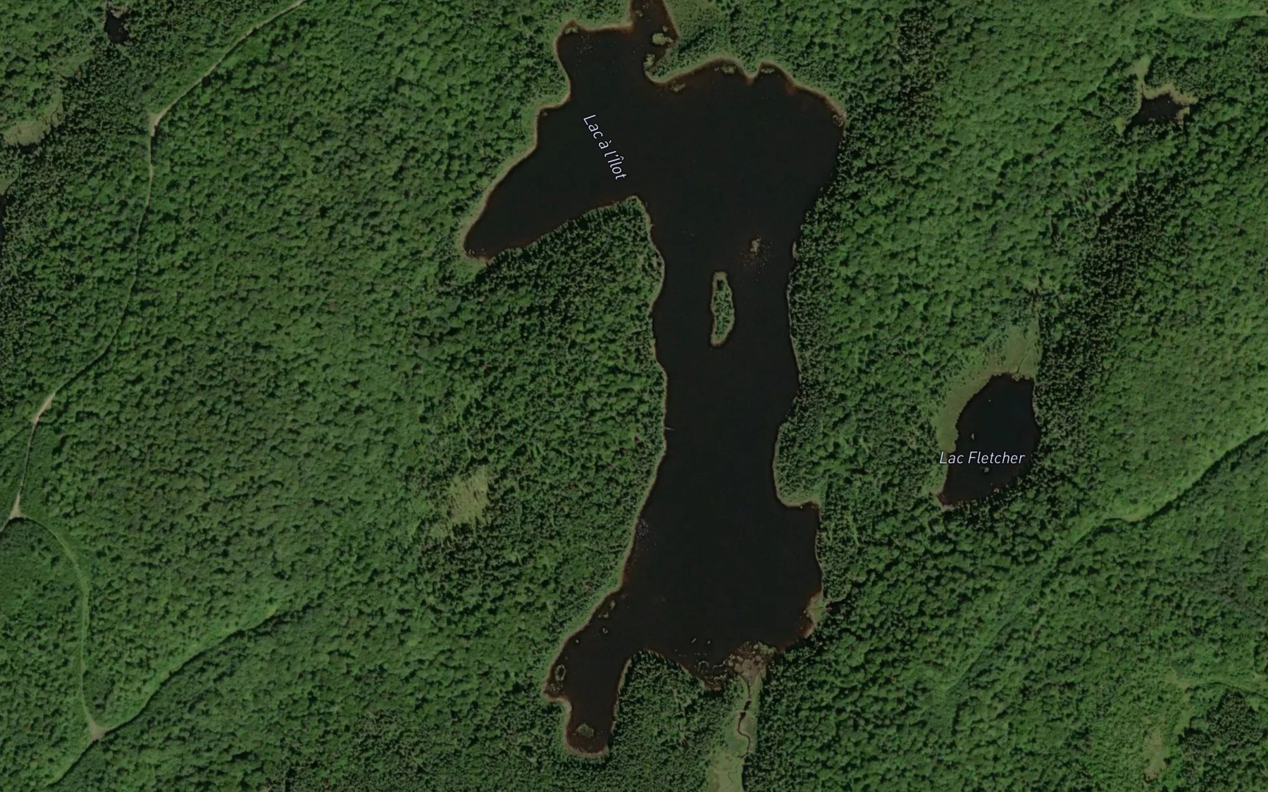 Satellite map of the Lac a l'Ilot