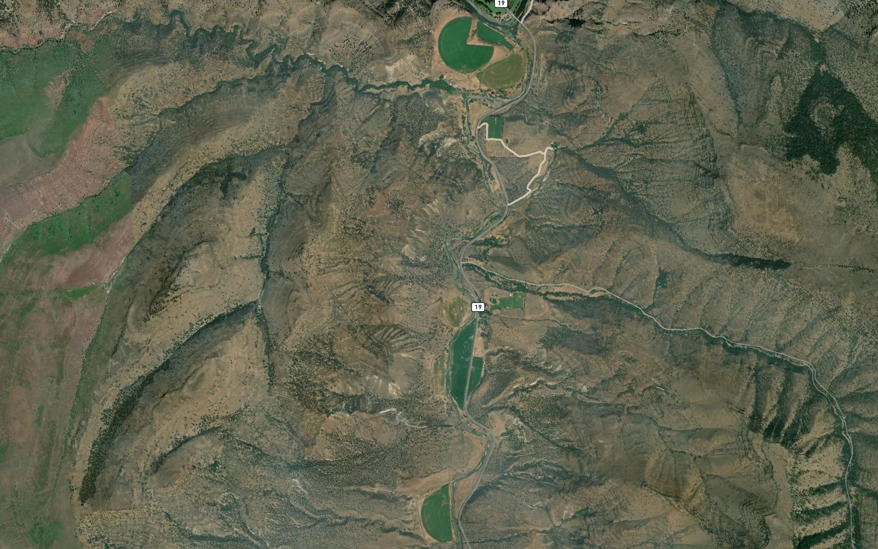 Satellite map of the Holmes Creek