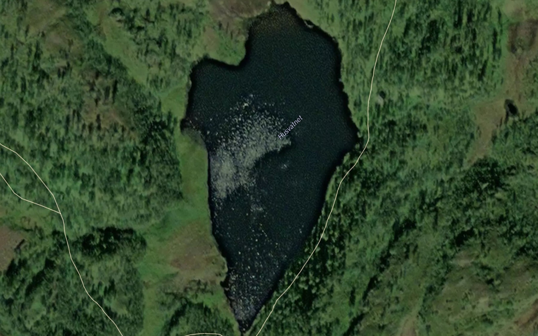 Satellite map of the Husvatnet