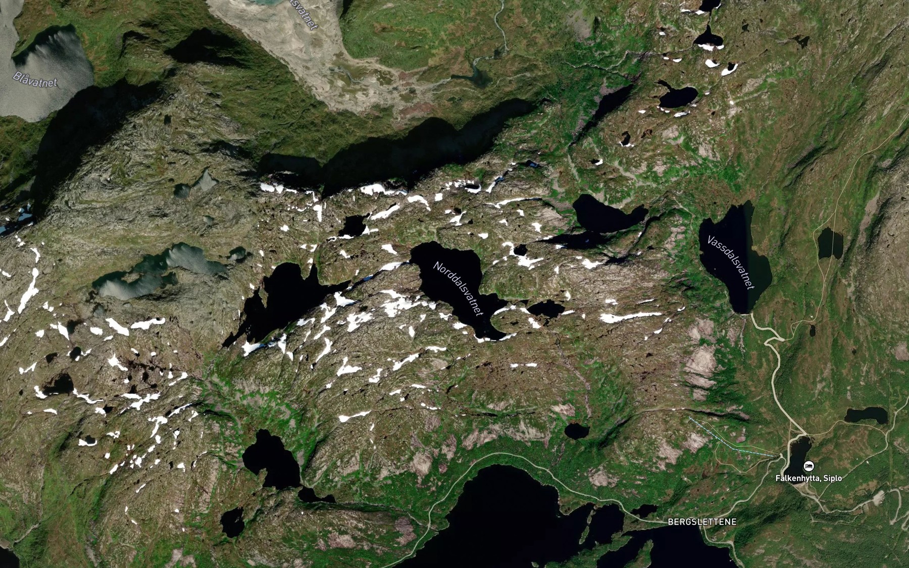 Satellite map of the Norddalsvatnet
