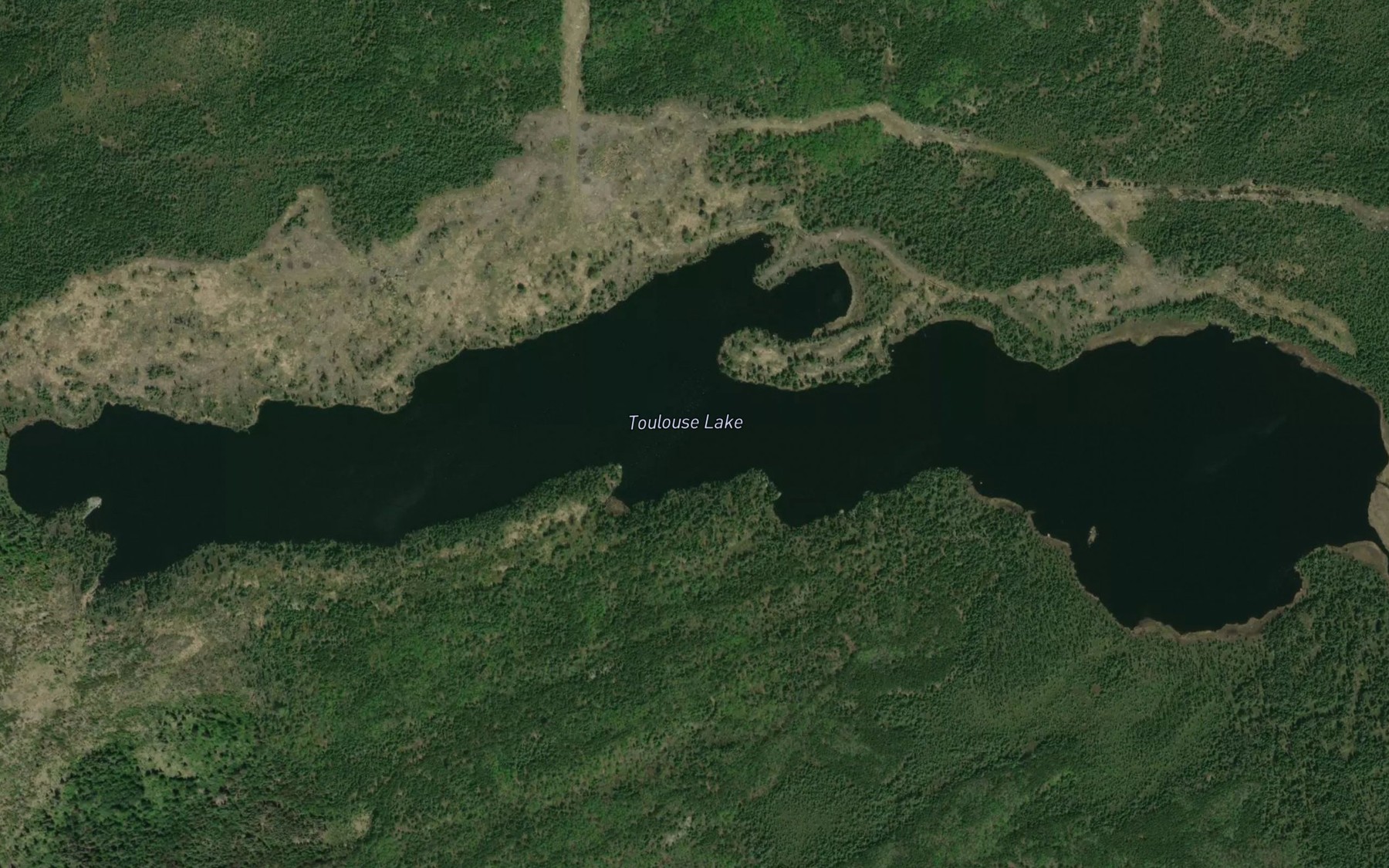 Satellite map of the Toulouse Lake