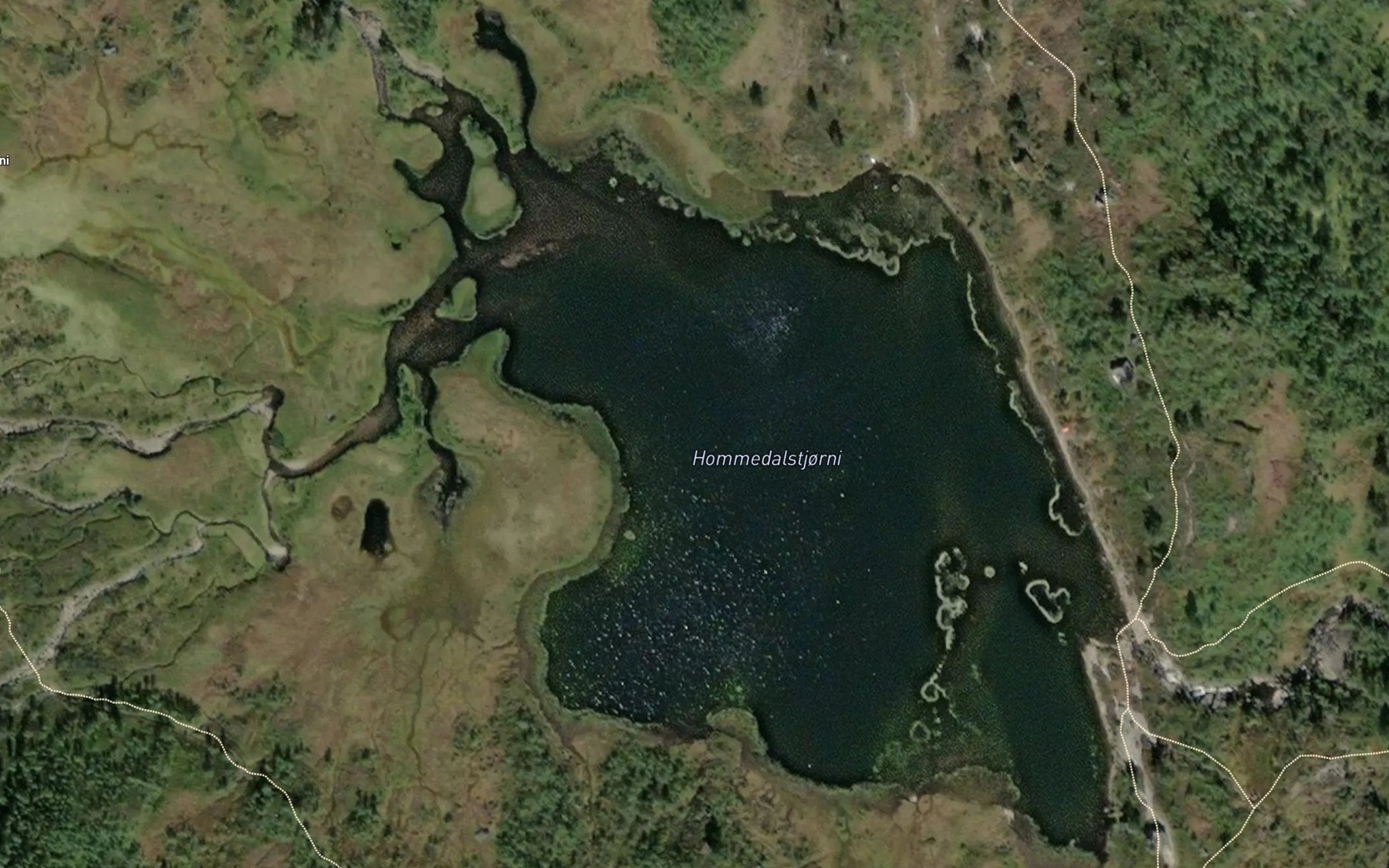 Satellite map of the Hommedalstjorni