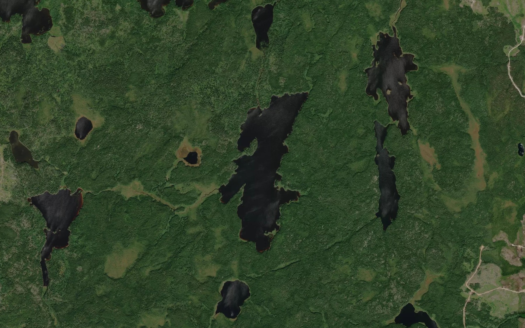 Satellite map of the Philchub Lake
