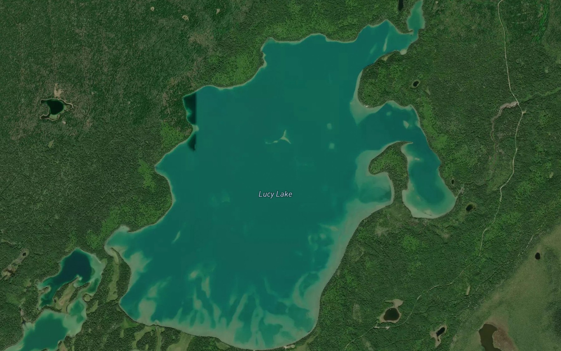 Satellite map of the Lucy Lake
