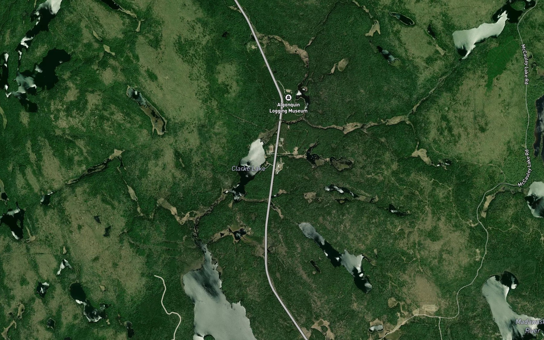 Satellite map of the Headstone Creek