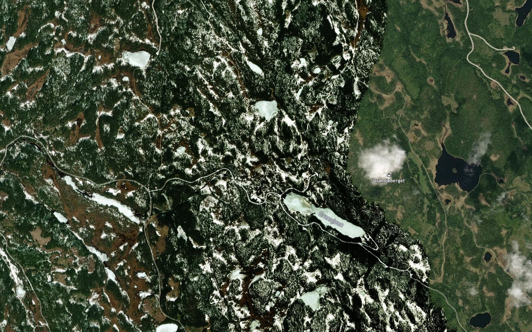 Satellite map of the Vesle Gransjobekken