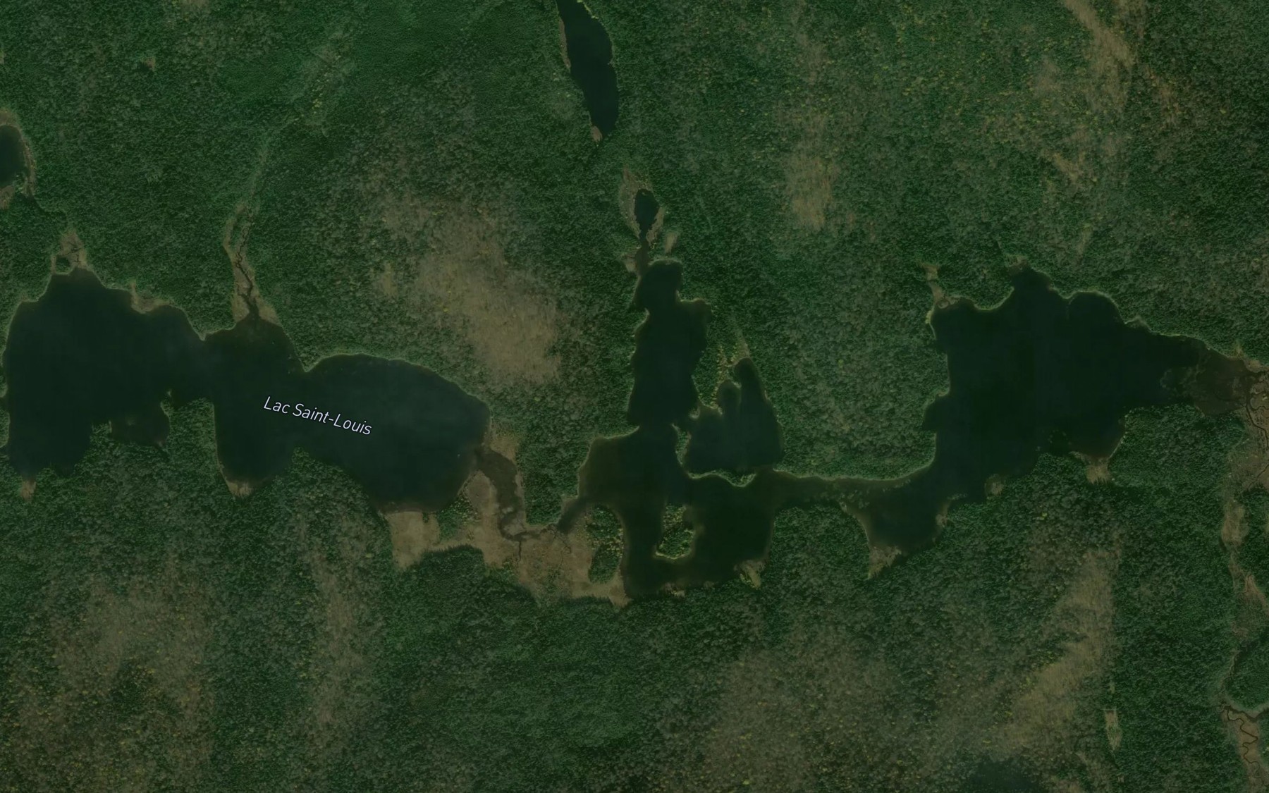 Satellite map of the Lac Saint-Louis