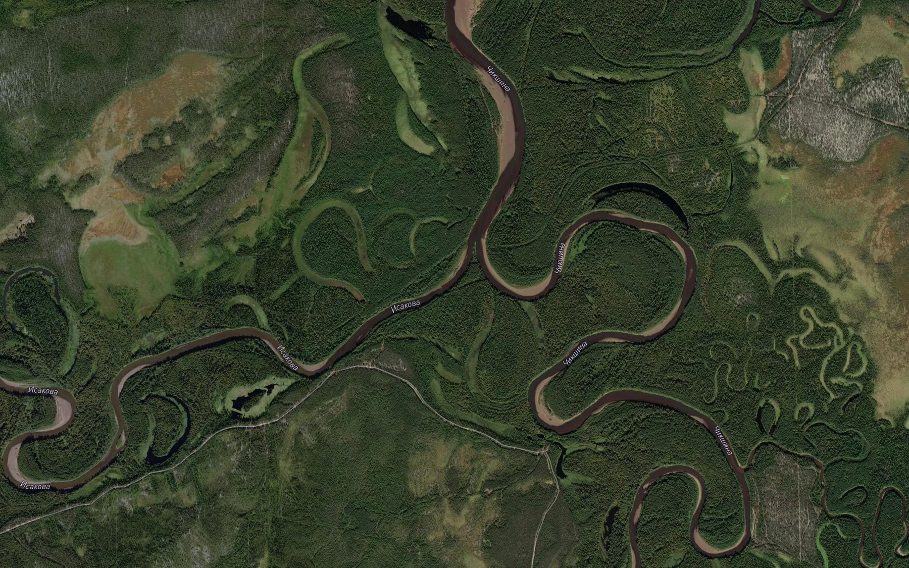 Satellite map of the Isakova