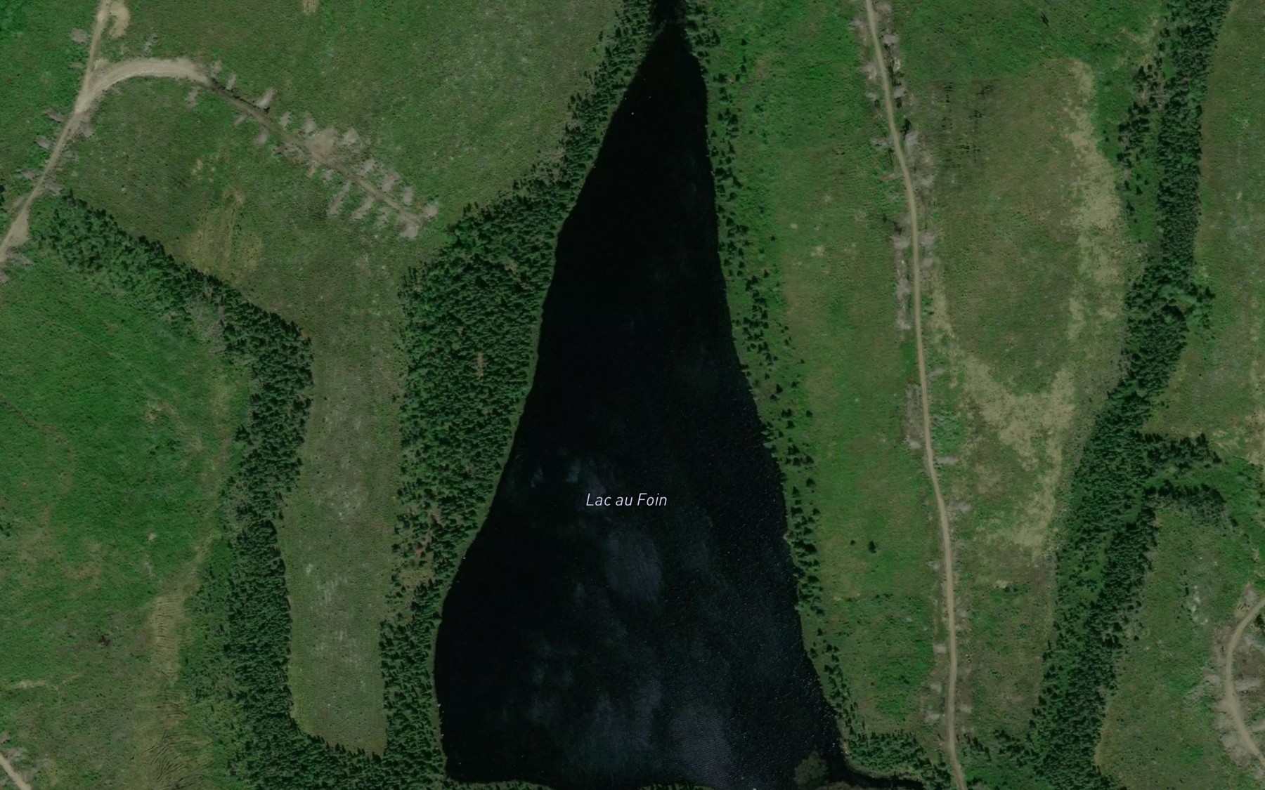 Satellite map of the Lac au Foin
