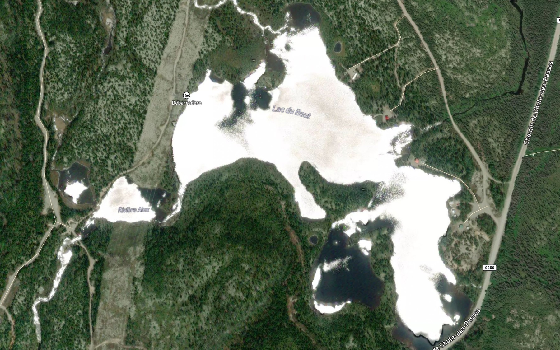 Satellite map of the Lac du Bout