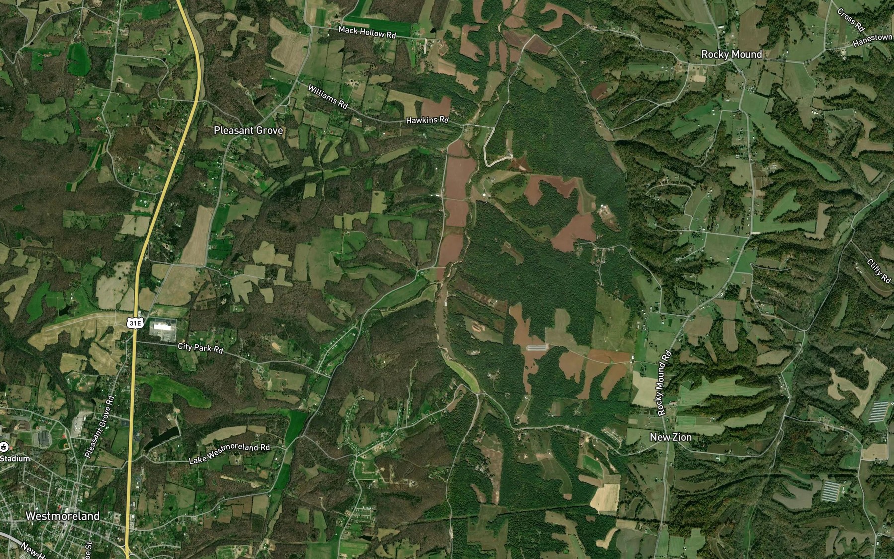 Satellite map of the Morrison Branch
