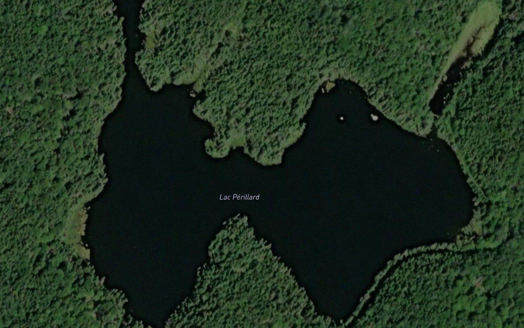 Satellite map of the Lac Perillard