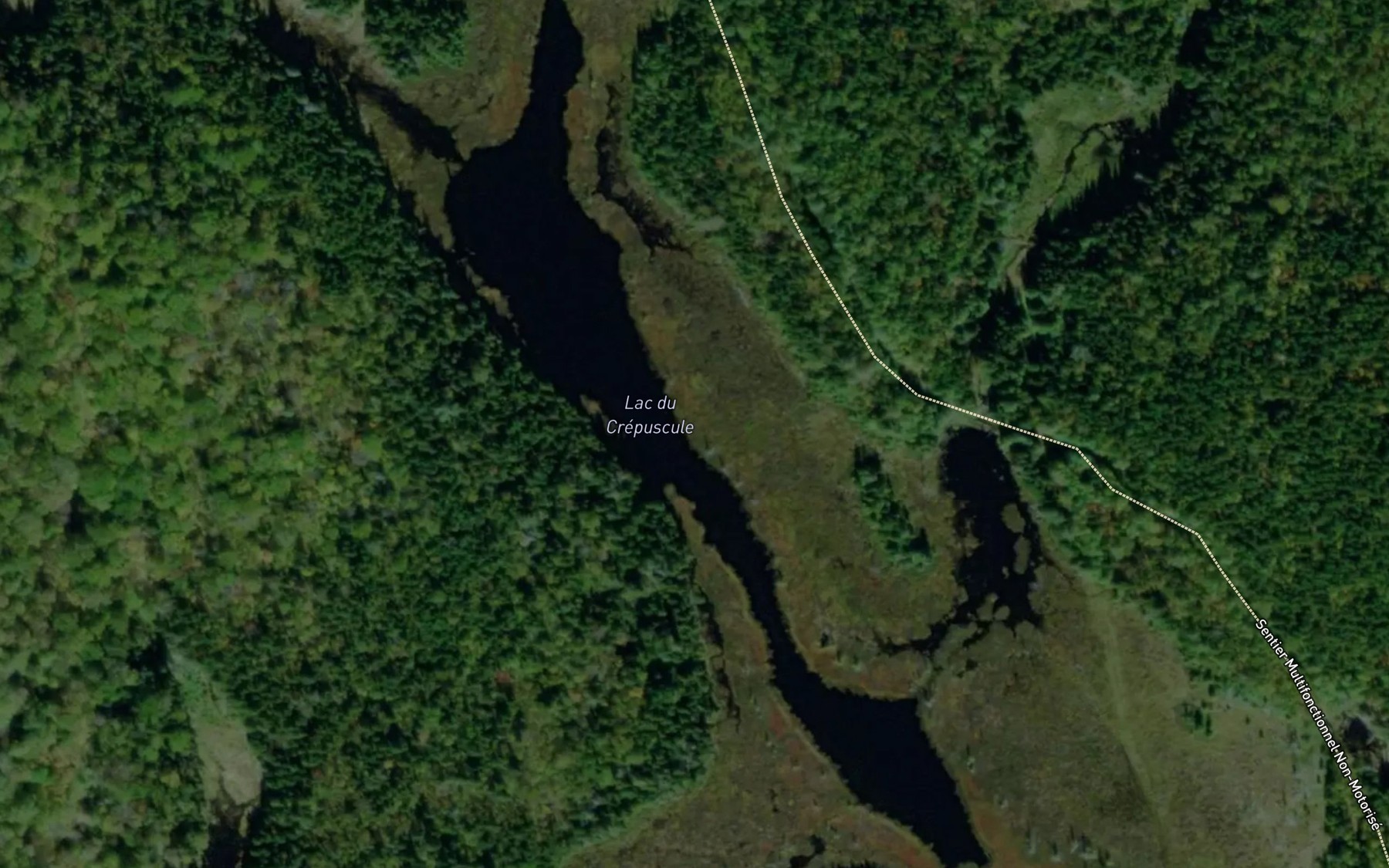 Satellite map of the Lac du Crepuscule