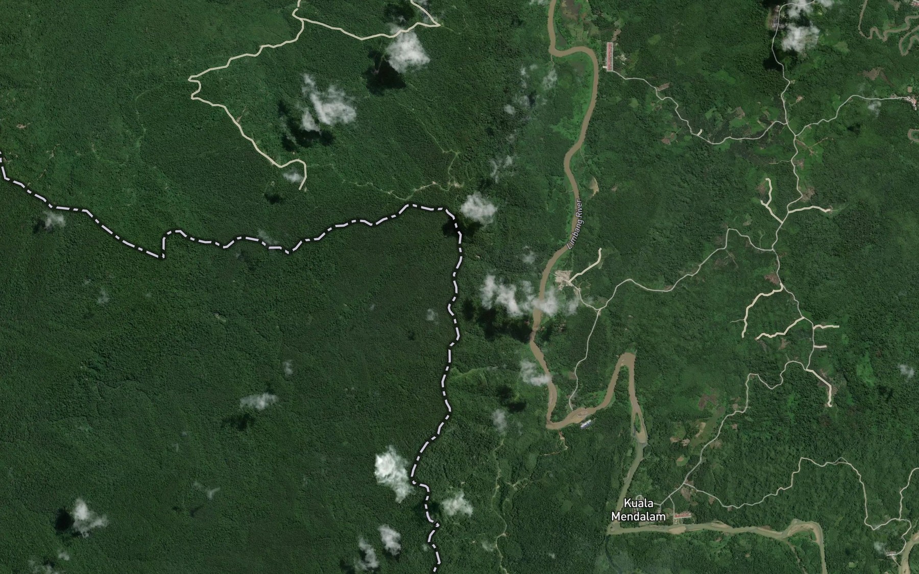 Satellite map of the Sungai Berendam