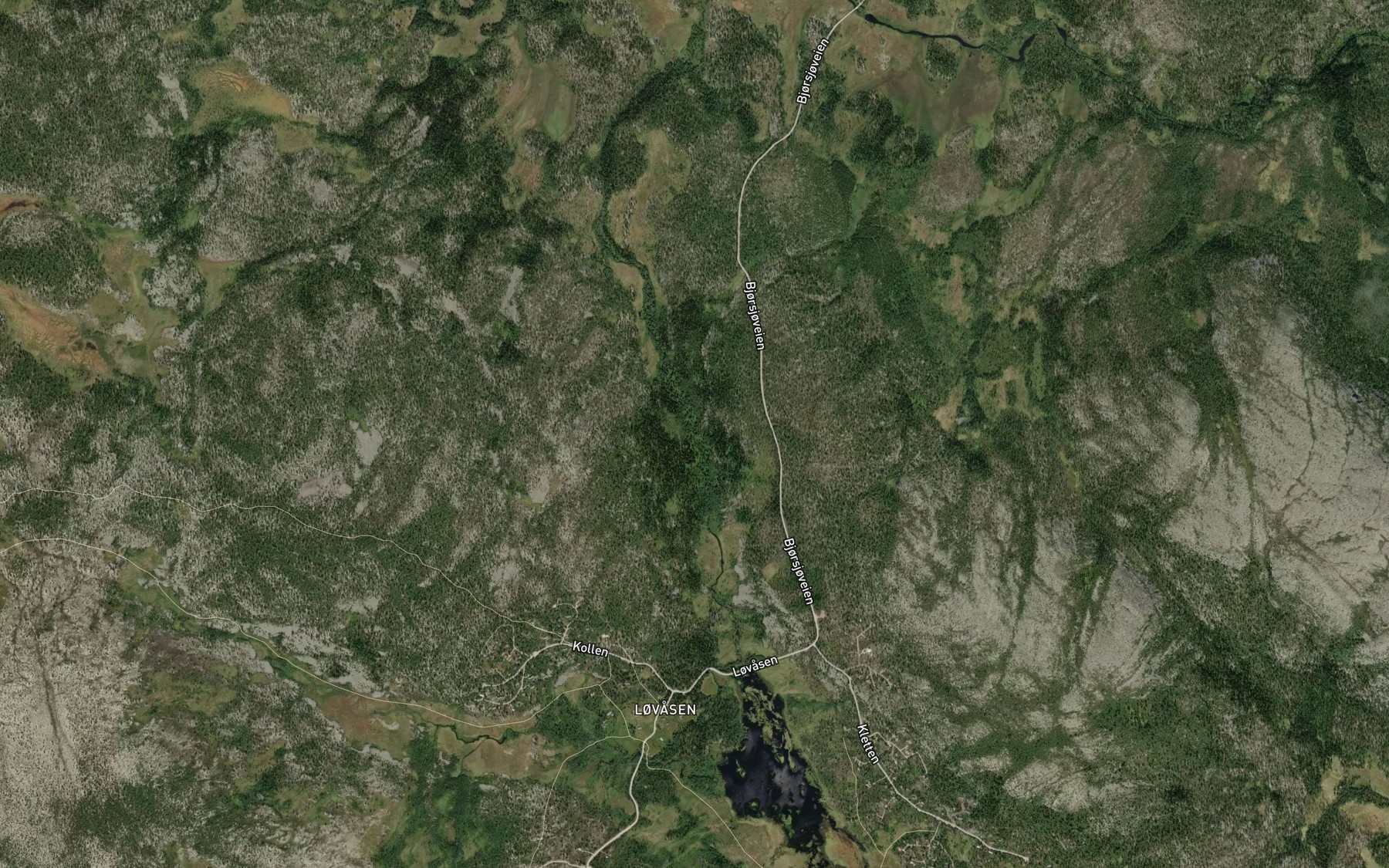 Satellite map of the Bjoraa,nordre