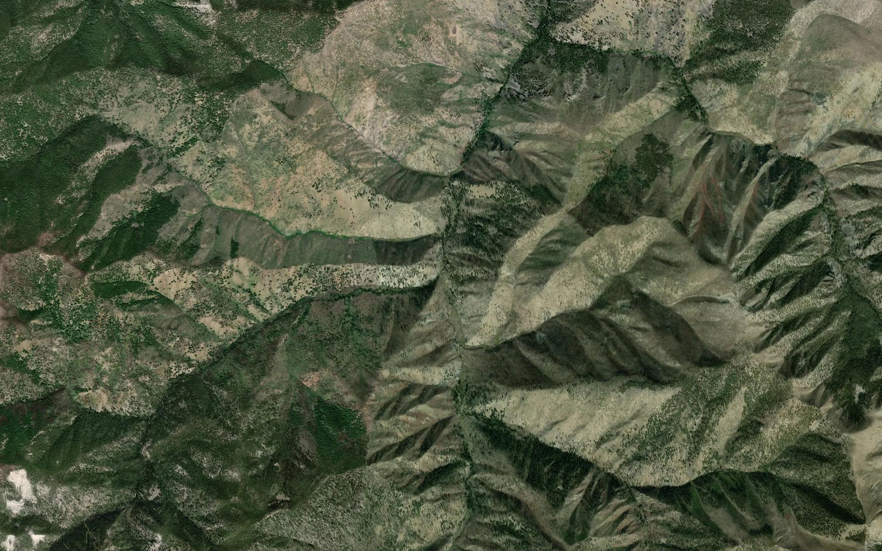 Satellite map of the Corner Creek